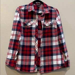 Eddie bauer plaid flannel size M